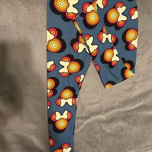 LuLaRoe Blue and Yellow Mickey Mouse Leggings